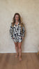 Long Sleeve & Short PJ Set | Dark Geometric